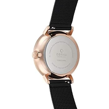 Amazon | Obaku Denmark メンズ Rislen ナイトウォッチ ブラック